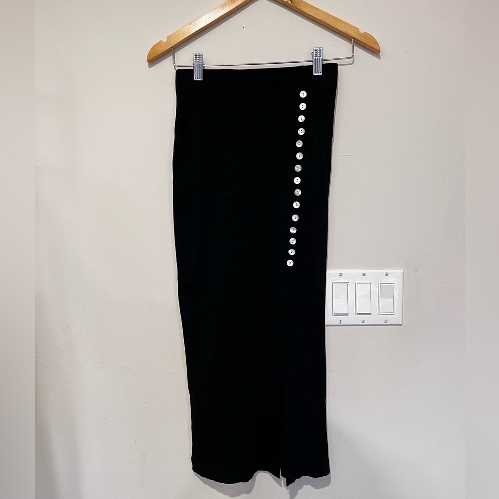 Zara Ribbed Midi Skirt with Slig